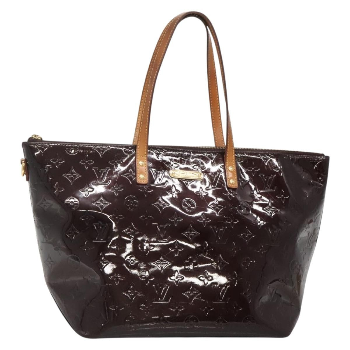 Louis Vuitton Bellevue Handbag Monogram Vernis, BURGUNDY, PATENT_LEATHER, Tote bag