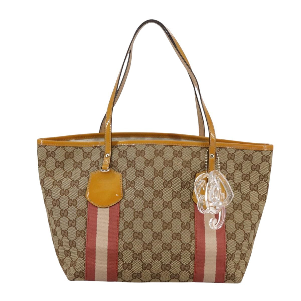 Gucci Sherry Line Tote Canvas, BEIGE, CANVAS, Tote bag
