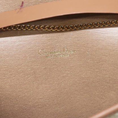 Christian Dior Vintage Honeycomb chain Canvas, BEIGE, CANVAS, Handbag
