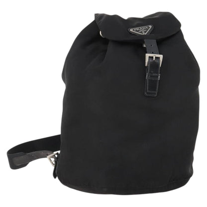 Prada Logo Backpack Tessuto, BLACK, NYLON, Backpack