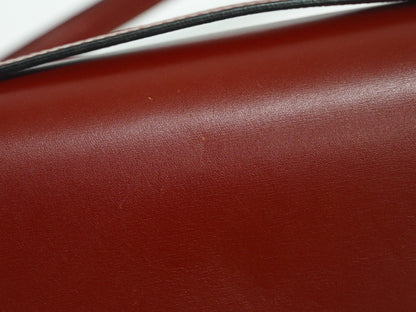 Loewe Barcelona Shoulder Bag Leather, BURGUNDY, LEATHER, Shoulder bag
