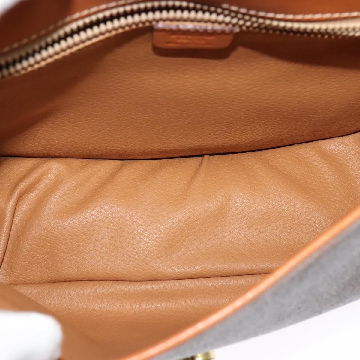 Celine Macadam Shoulder Bag PVC Leather, BROWN, CANVAS, Shoulder bag