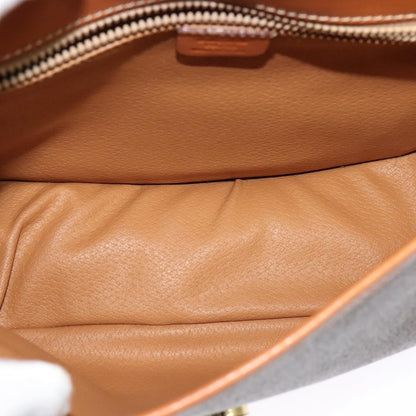 Celine Macadam Shoulder Bag PVC Leather, BROWN, CANVAS, Shoulder bag