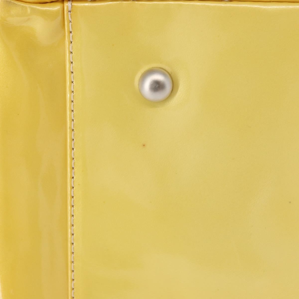 Chanel Vintage Petite Timeless Tote Quilted Patent, YELLOW, PATENT_LEATHER, Tote bag