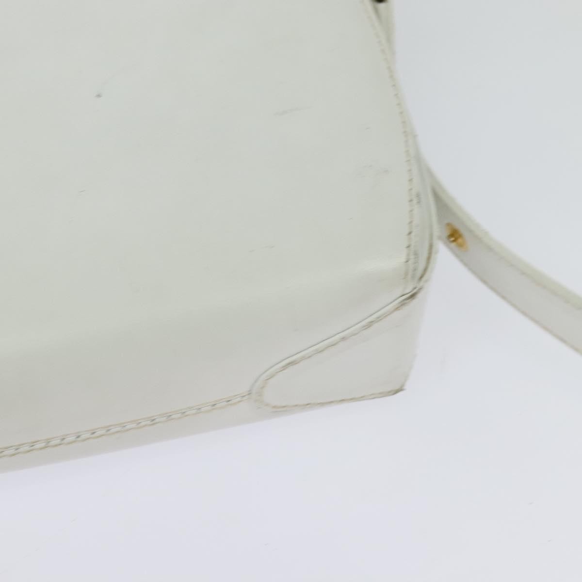Gucci Vintage Flap Crossbody Bag Leather, WHITE, LEATHER, Shoulder bag