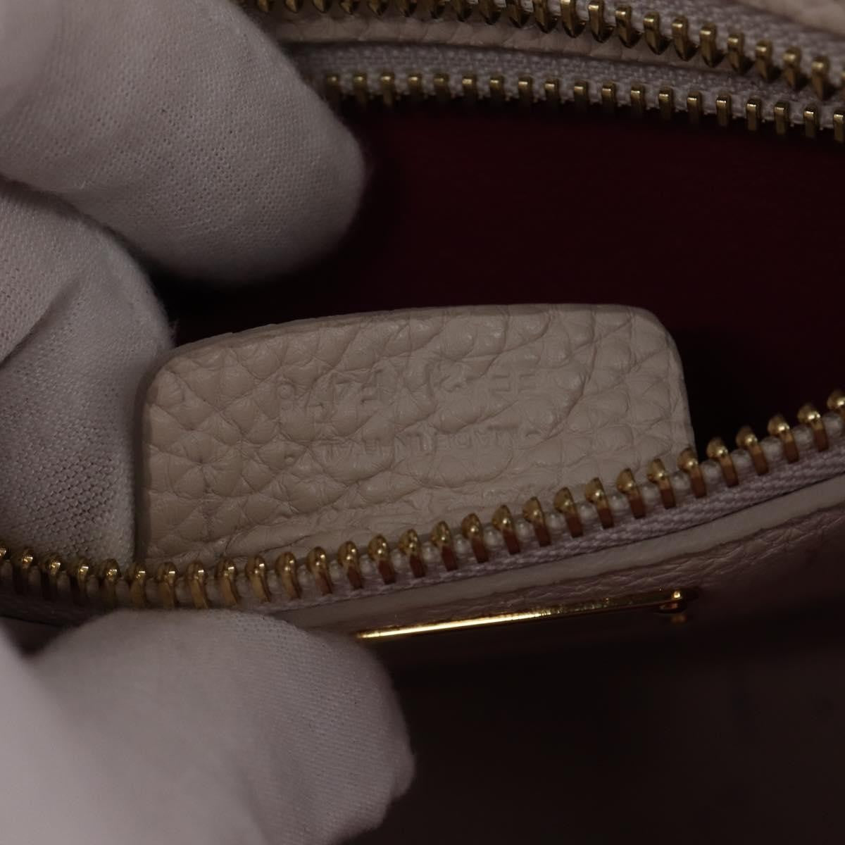 Salvatore Ferragamo Amy Tote Pebbled Leather, BEIGE, LEATHER, Handbag