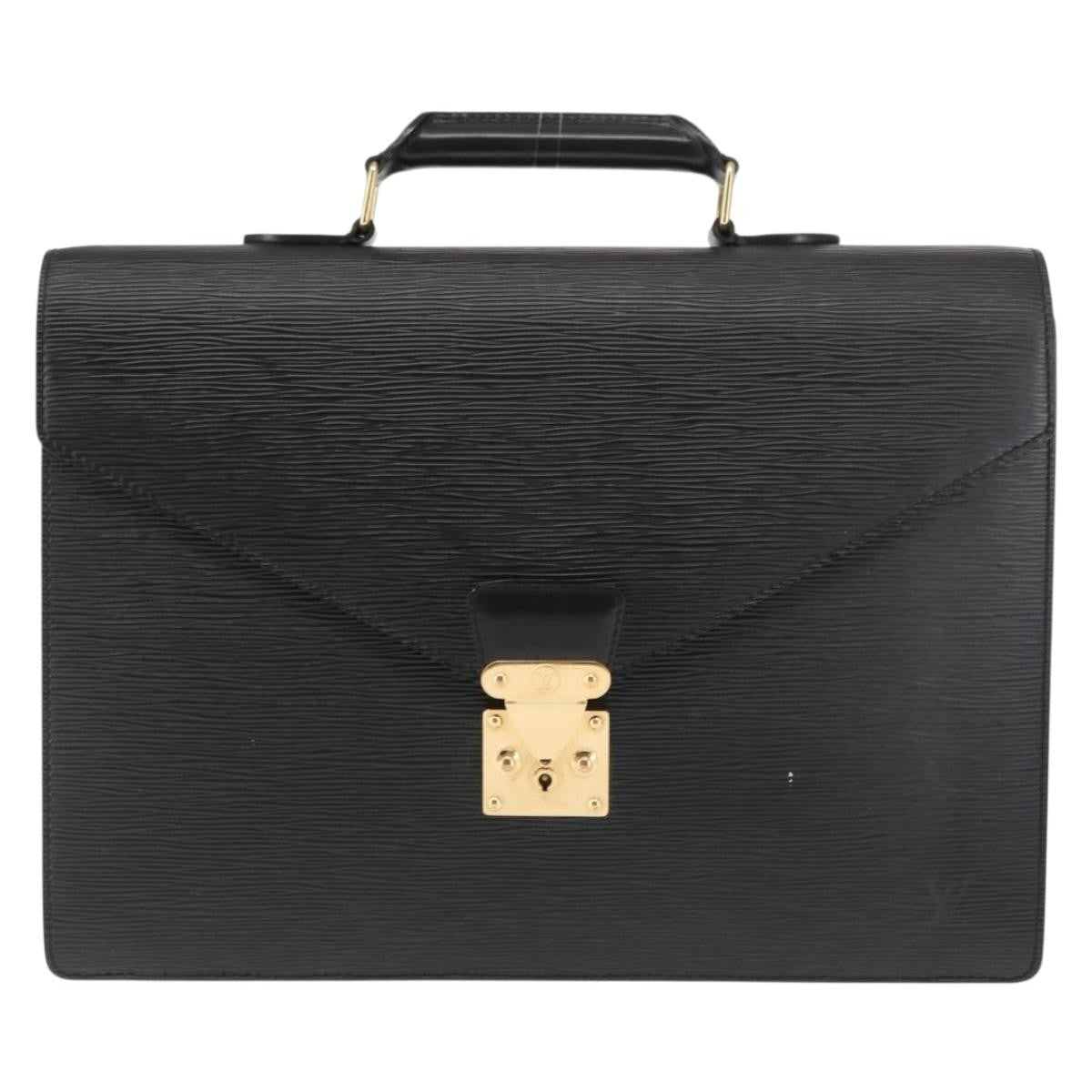 Louis Vuitton Serviette Conseiller Briefcase Epi Leather, BLACK, LEATHER, Briefcase