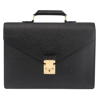 Louis Vuitton Serviette Conseiller Briefcase Epi Leather, BLACK, LEATHER, Briefcase