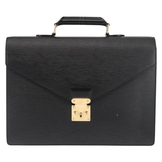 Louis Vuitton Serviette Conseiller Briefcase Epi Leather, BLACK, LEATHER, Briefcase
