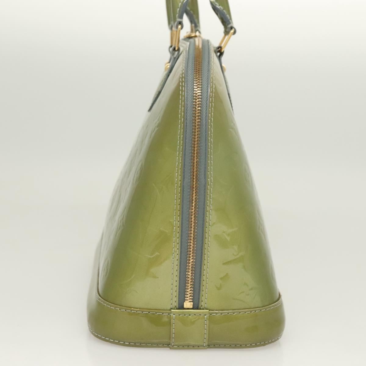 Louis Vuitton Alma Handbag Monogram Vernis, GREEN, PATENT_LEATHER, Handbag