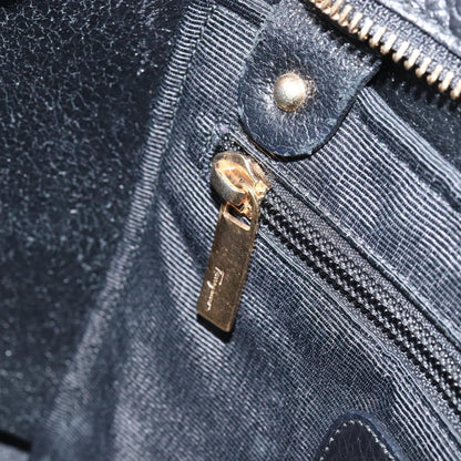 Salvatore Ferragamo Gancini Tote Leather, BLACK, LEATHER, Tote bag