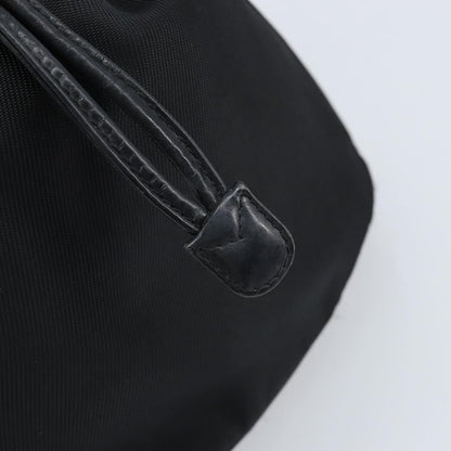 Gucci Vintage Bamboo Bucket Bag Nylon and Leather, Black, Nylon, Handbag