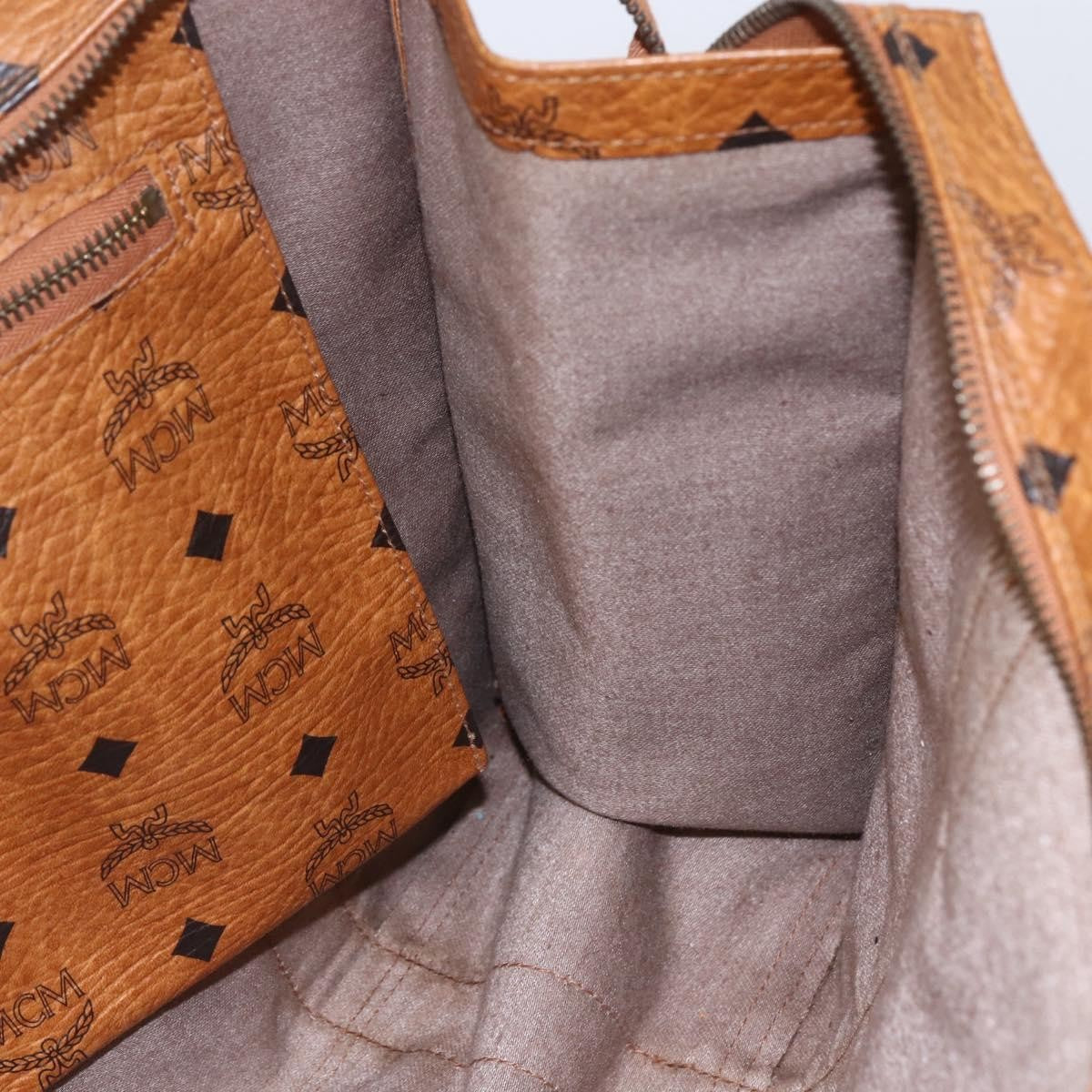 MCM Visetos Shoulder bag PVC, BROWN, CANVAS, Shoulder bag