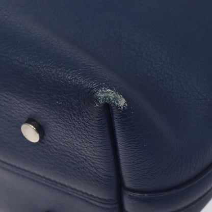 Christian Dior Blossom Handbag Leather, BLUE, LEATHER, Tote bag