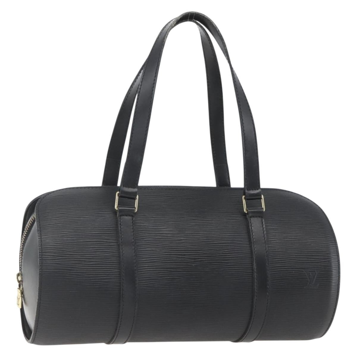 Louis Vuitton Soufflot Handbag Epi Leather, BLACK, LEATHER, Handbag
