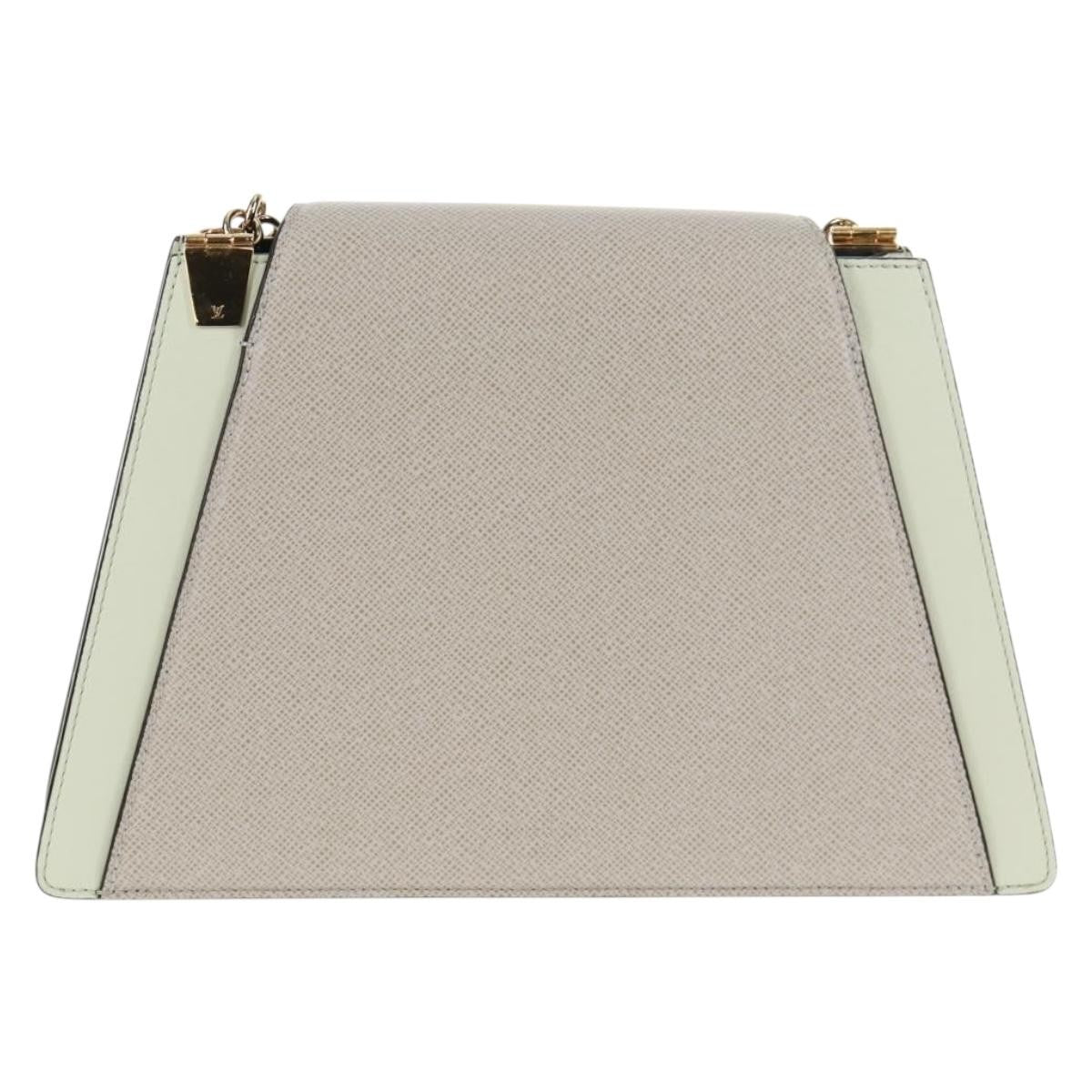 Louis Vuitton Trapeze Handbag Calfskin and Taiga Leather, GRAY, LEATHER, Shoulder bag