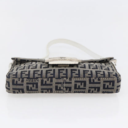 Fendi Baguette Bag Zucchino Canvas, NAVY, CANVAS, Clutche & pouche