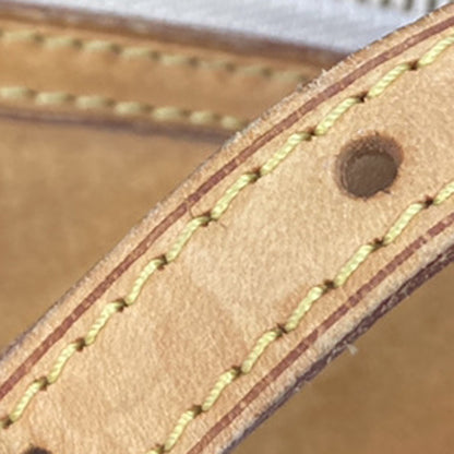 Louis Vuitton Siracusa Handbag Damier, WHITE, CANVAS, Shoulder bag