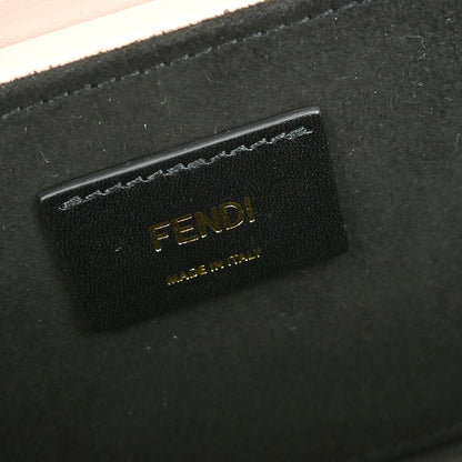 Fendi Logo Horizontal Box Crossbody Bag Leather, PINK, LEATHER, Shoulder bag