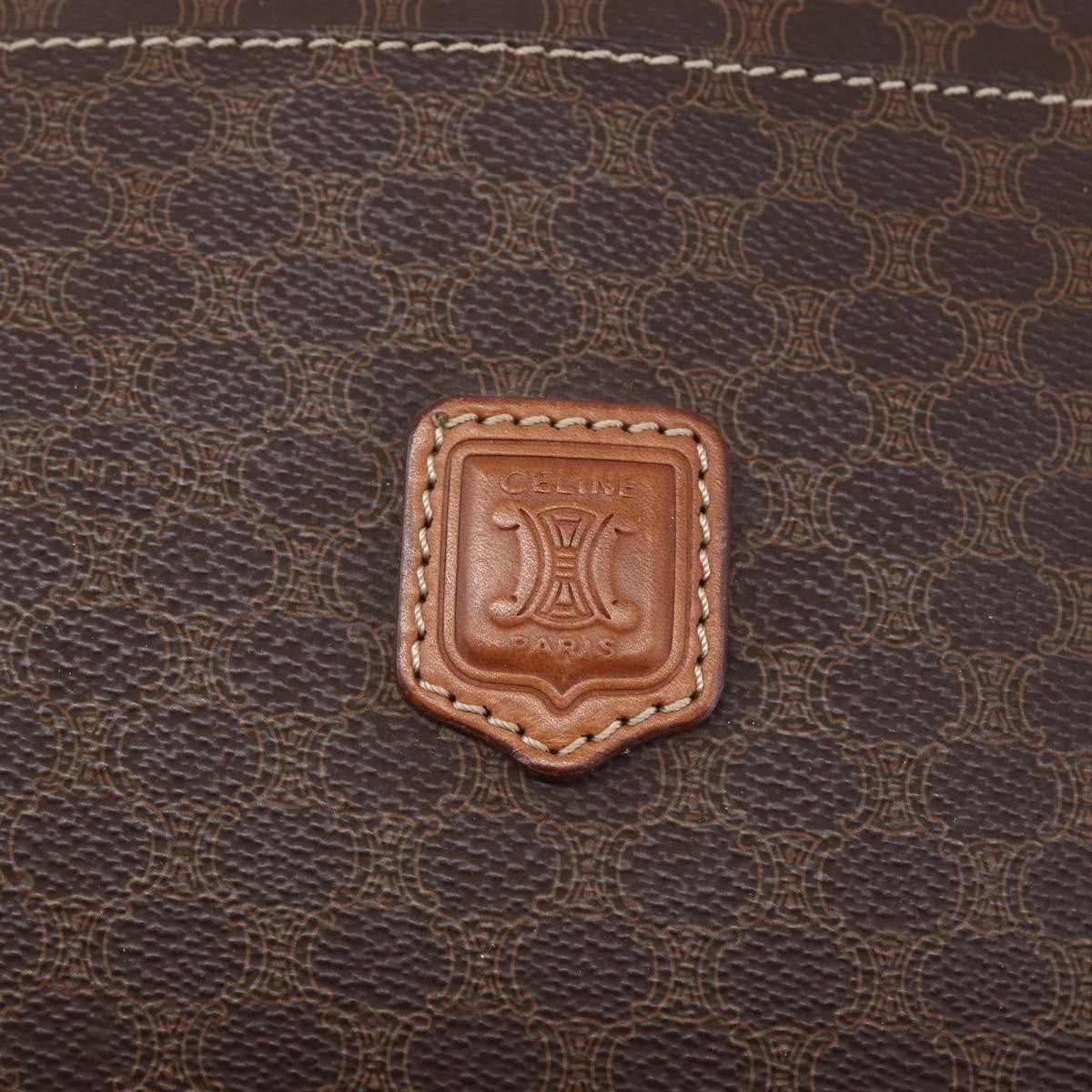 Celine Vintage Macadam Tote bag Canvas, BROWN, CANVAS, Tote bag