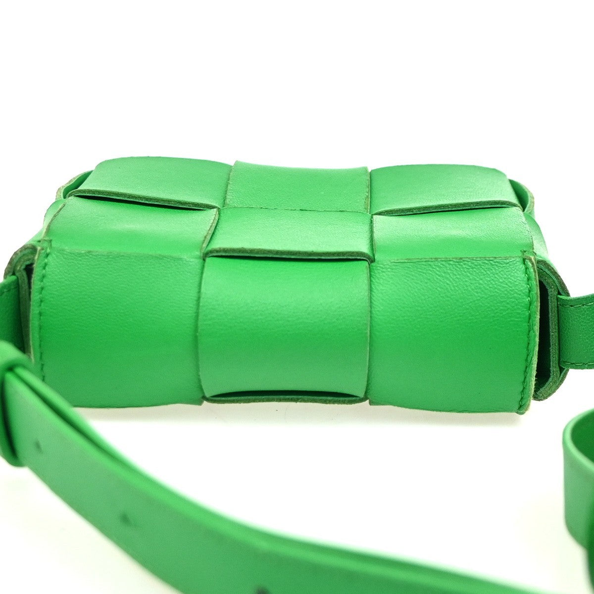 Bottega Veneta Cassette Crossbody Bag Maxi Intrecciato Leather, Green, Leather, Shoulder Bag