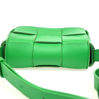 Bottega Veneta Cassette Crossbody Bag Maxi Intrecciato Leather, Green, Leather, Shoulder Bag