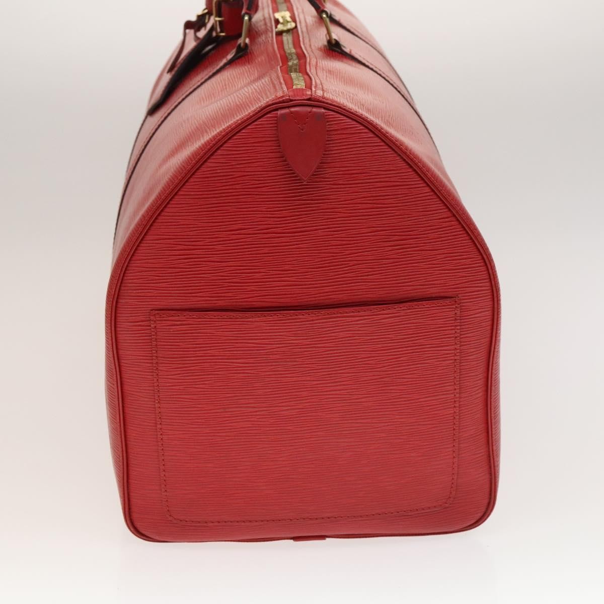 Louis Vuitton Keepall Bag Epi Leather, RED, LEATHER, Travel bag