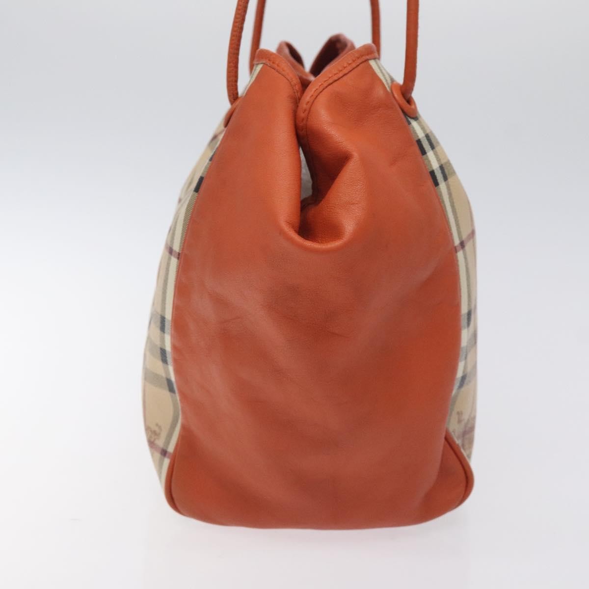 Burberry Canterbury Panels Tote Haymarket Coated Canvas and Leather, BEIGE, PVC, Tote bag