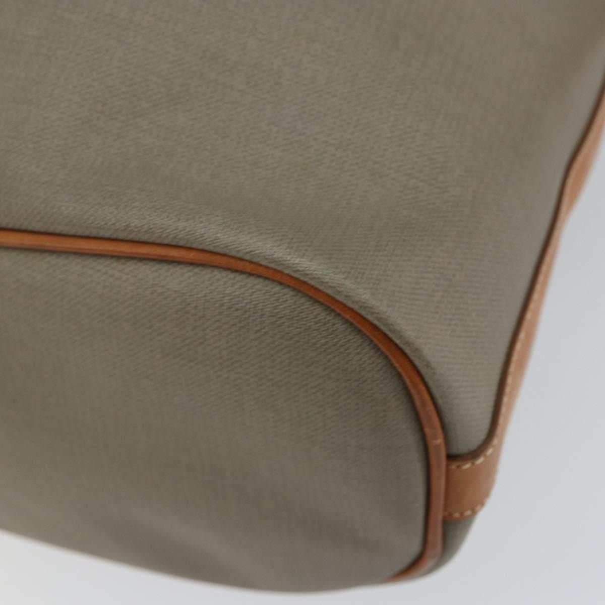 Christian Dior Drawstring Shoulder Bag Canvas and Leather, GRAY, CANVAS, Shoulder bag