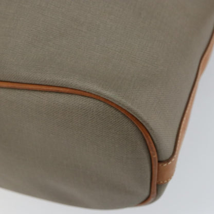 Christian Dior Drawstring Shoulder Bag Canvas and Leather, GRAY, CANVAS, Shoulder bag