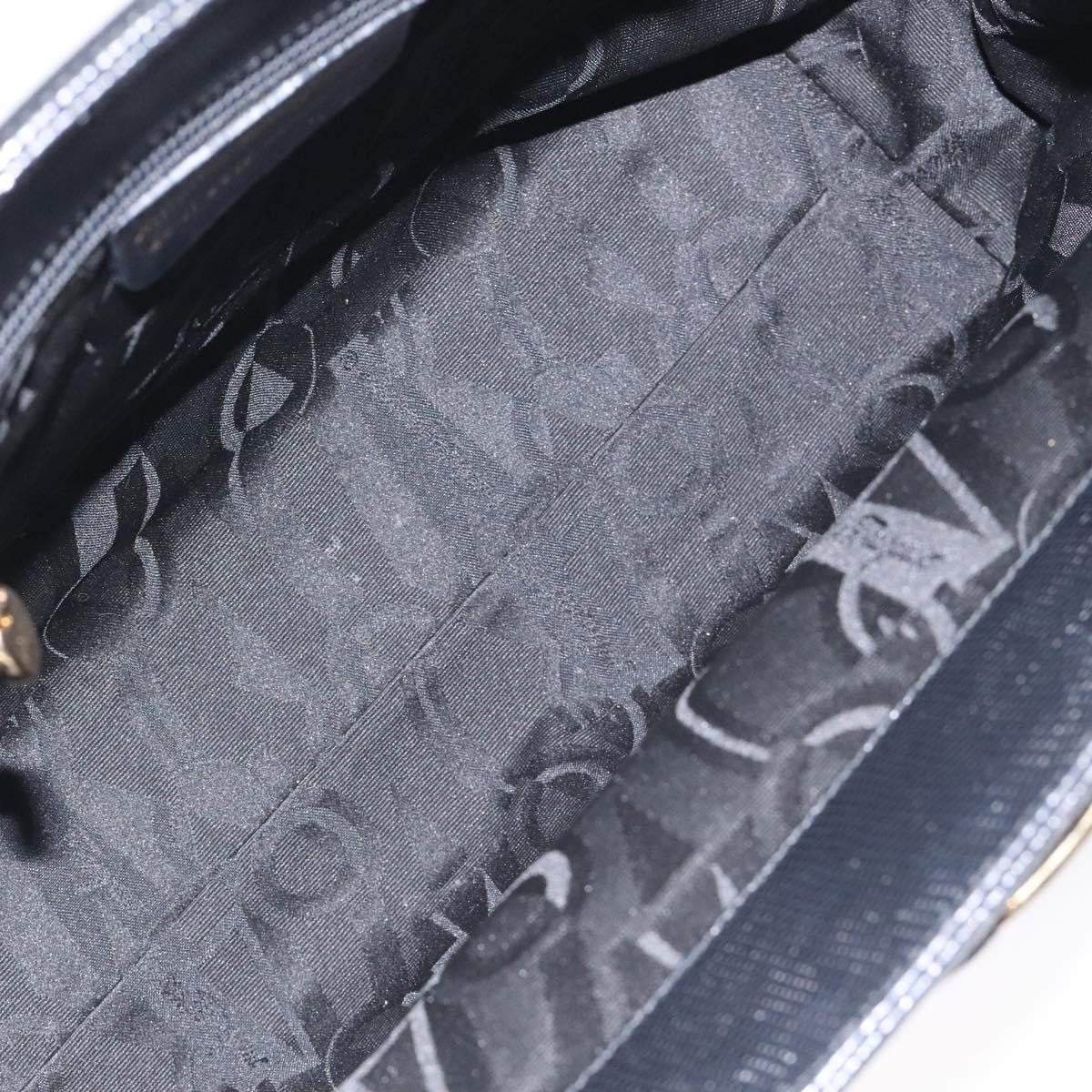 Salvatore Ferragamo Vintage Vara Bow Tote Lizard Embossed Leather, BLACK, LEATHER, Tote bag