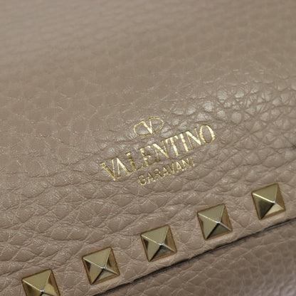 Valentino Garavani Rockstud Tote Pebbled Leather, BEIGE, LEATHER, Tote bag