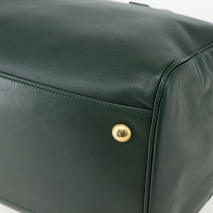 Saint Laurent Classic Duffle Bag Leather, GREEN, LEATHER, Travel bag