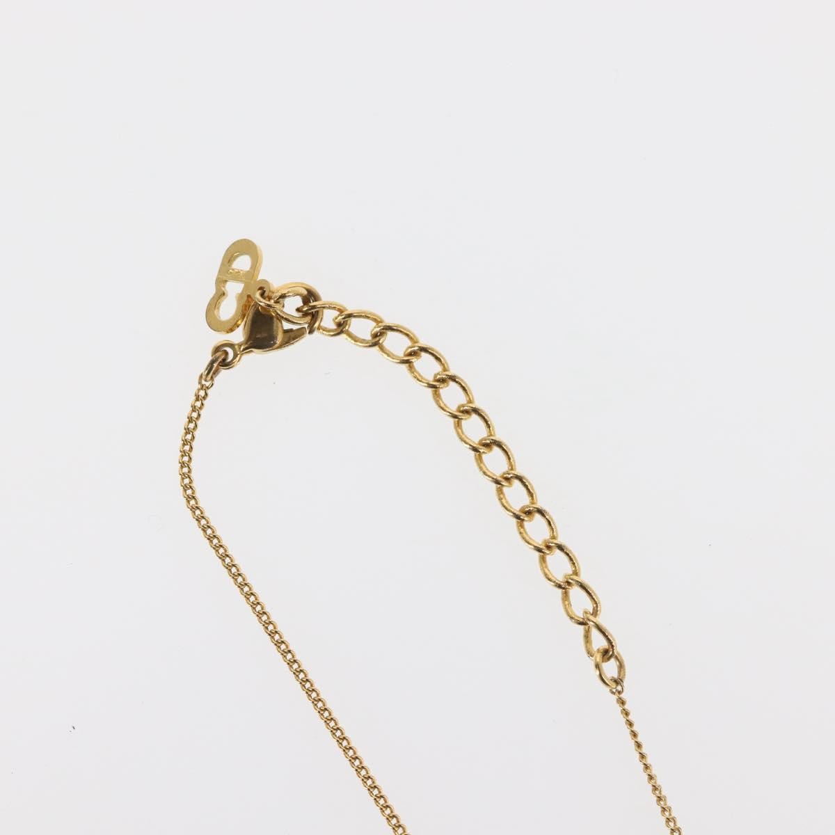 Christian Dior Round Logo Pendant Necklace Metal, GOLD, METAL, Necklace