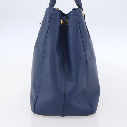 Prada Galleria Double Zip Tote Saffiano Leather, BLUE, LEATHER, Tote bag
