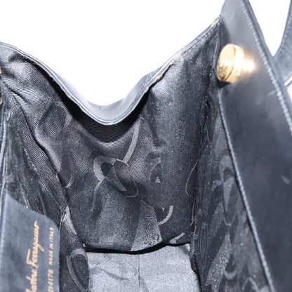 Salvatore Ferragamo Convertible Vara Bow Tote Leather, BLACK, LEATHER, Handbag