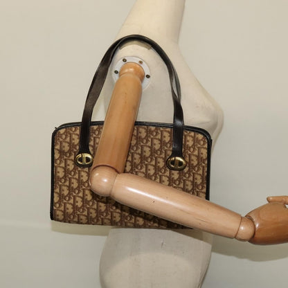 Christian Dior Vintage Trotter Handbag Canvas, BROWN, CANVAS, Handbag