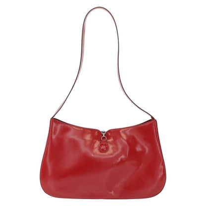 Salvatore Ferragamo Gancini Shoulder Bag Leather, RED, PATENT_LEATHER, Shoulder bag