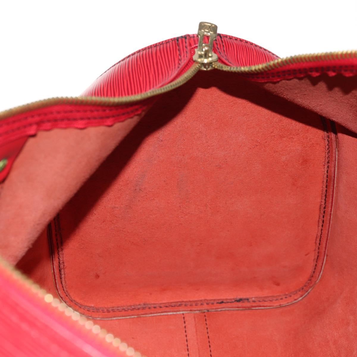Louis Vuitton Keepall Bag Epi Leather, RED, LEATHER, Travel bag