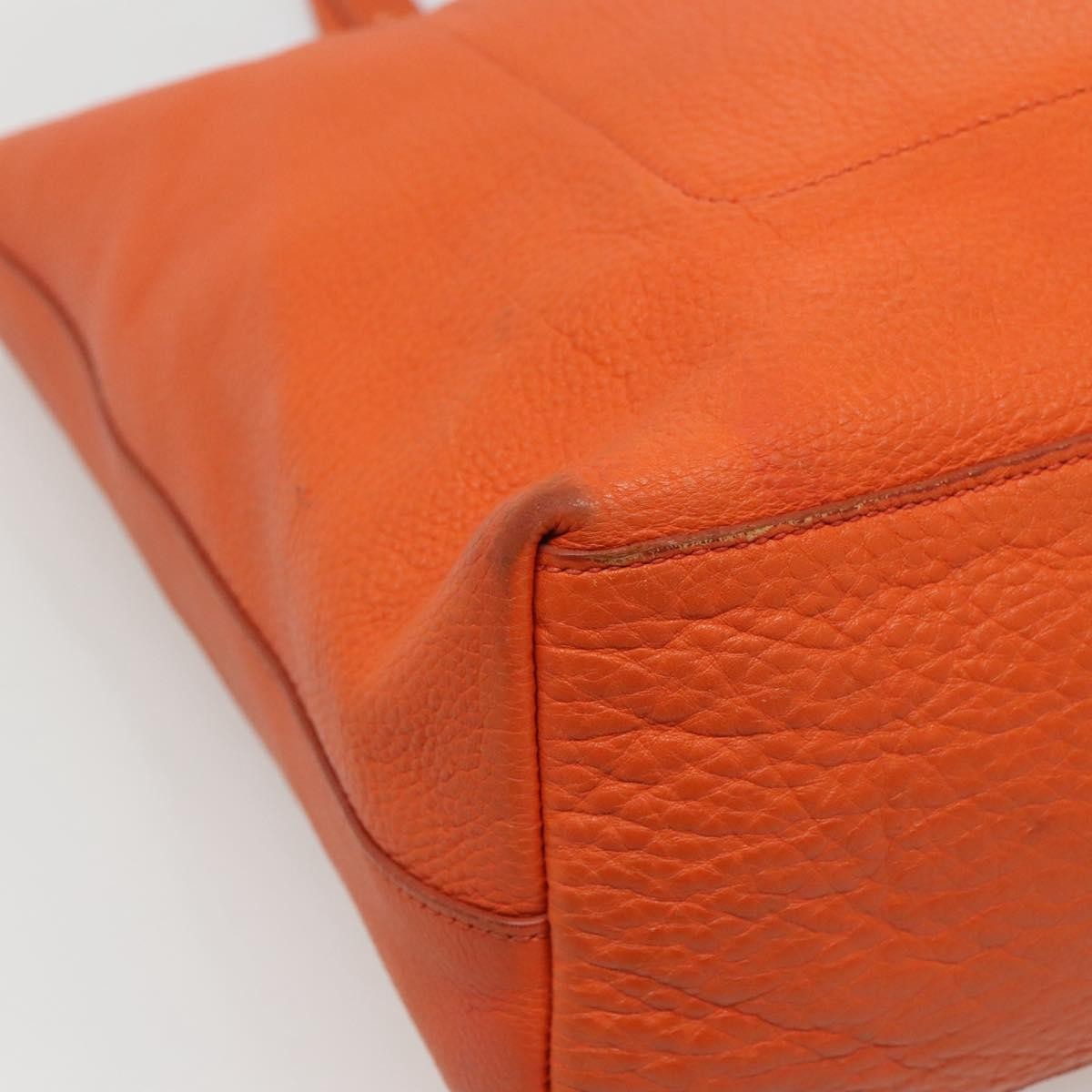 Prada Vintage Tote Leather, Orange, Leather, Tote Bag