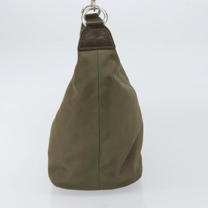 Gucci Vintage Bamboo Shoulder Bag Nylon, KHAKI, NYLON, Shoulder bag