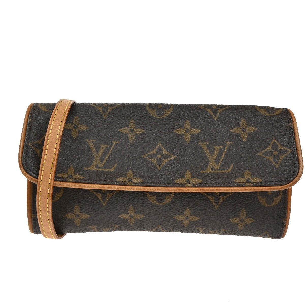 Louis Vuitton Twin Handbag Monogram Canvas, BROWN, CANVAS, Clutche & pouche