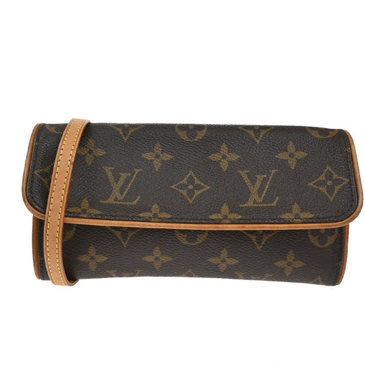 Louis Vuitton Twin Handbag Monogram Canvas, BROWN, CANVAS, Clutche & pouche
