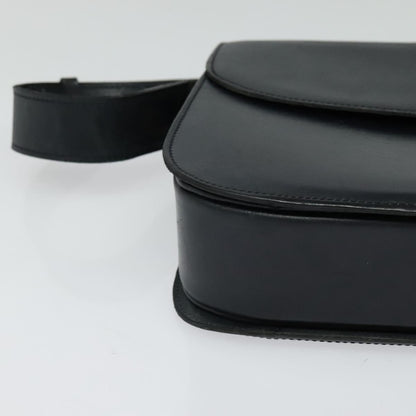 Celine Flap Shoulder Bag Leather, NAVY, LEATHER, Shoulder bag