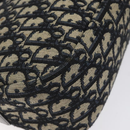 Christian Dior Vintage Trotter Shoulder Bag Canvas, NAVY, CANVAS, Shoulder bag