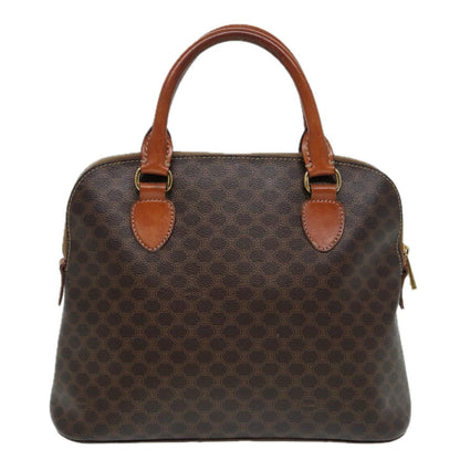 Celine Vintage Macadam Handbag Canvas, BROWN, CANVAS, Handbag