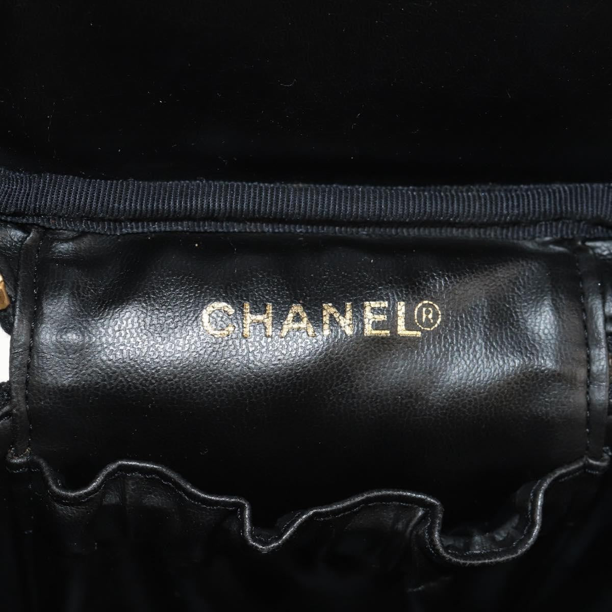 Chanel Vintage Timeless Cosmetic Case Caviar, BLACK, LEATHER, Clutche & pouche