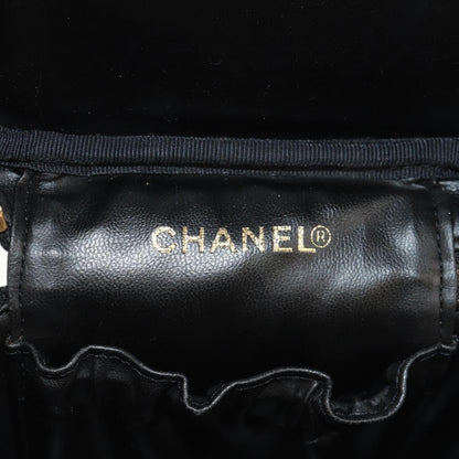 Chanel Vintage Timeless Cosmetic Case Caviar, BLACK, LEATHER, Clutche & pouche