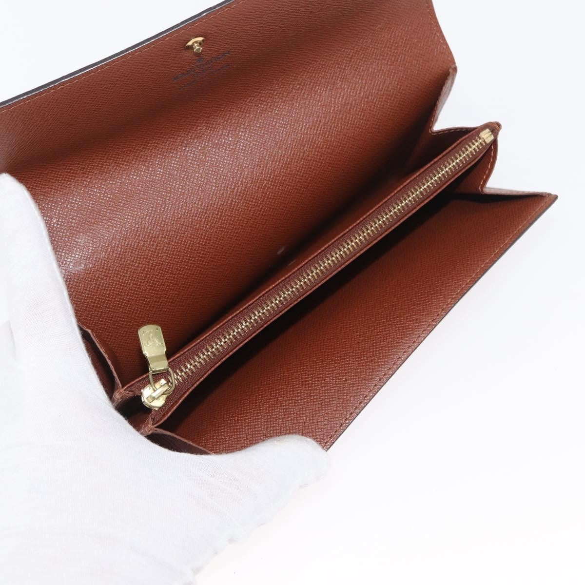 Louis Vuitton Vintage Sarah Wallet Monogram Canvas, ORANGE, CANVAS, Wallets