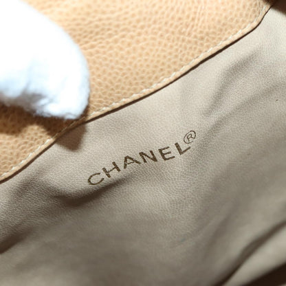 Chanel CC Front Pocket Backpack Leather, BEIGE, LEATHER, Backpack